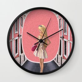 Pink Doll Wall Clock