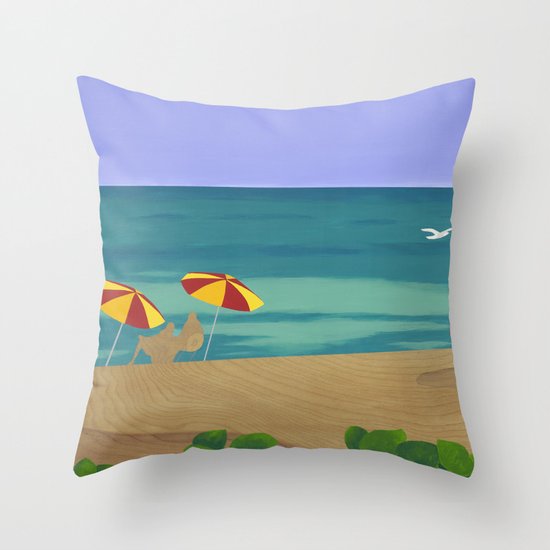 South Beach Pillow 2 Throw Pillow