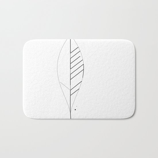 Leaf Minimal Typo Bath Mat