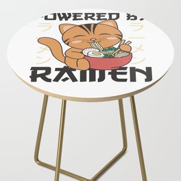 Powered By Ramen Cute Cat Eats Ramen Side Table