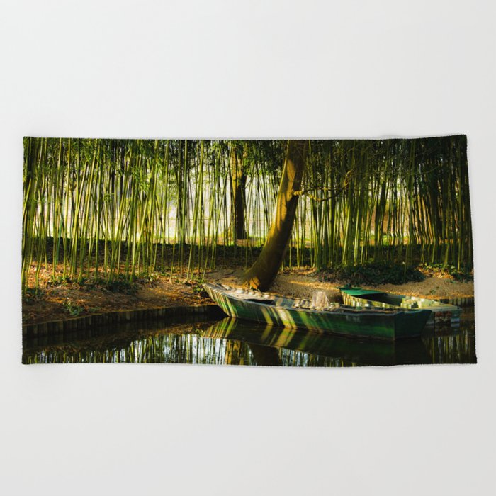 Monet's Lilly Pond Beach Towel