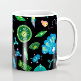 Phytoplankton Coffee Mug | Biology, Drawing, Ocean, Ecosystem, Freshwater, Science, Plankton, Microworld, Phytoplankton, Sciencepattern 