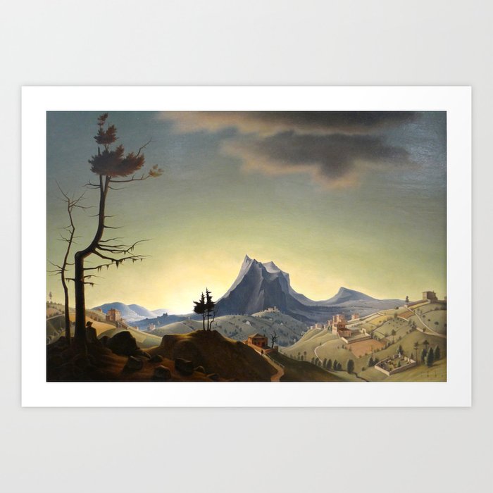 Franz Sedlacek Evening Landscape Abendlandschaft Art Print By