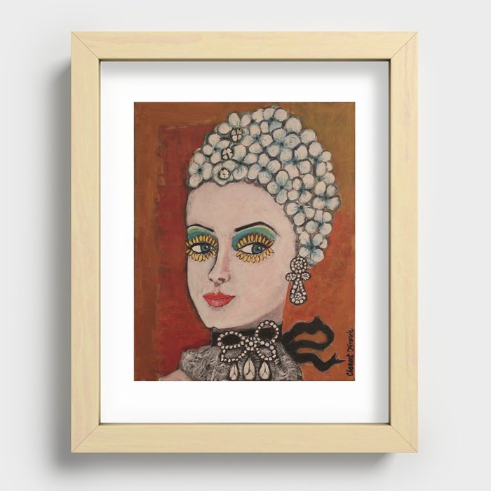 QUEEN CHARLOTTE GOES SWIMMING Recessed Framed Print