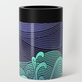 Night Abstract Traditional Japanese Wave Art Landscape - Ukiyo E Art Can Cooler