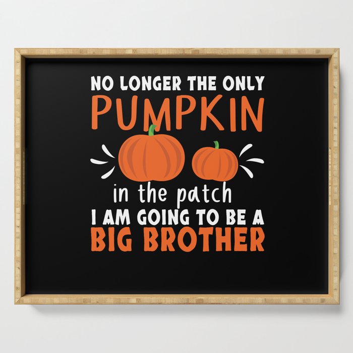 Thanksgiving Pumpkin Brother Pregnancy Reveal Serving Tray