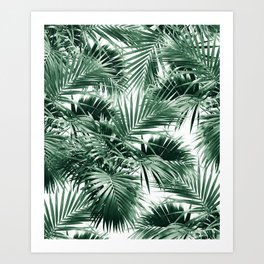 Tropical Palm Leaf Jungle #1 #tropical #decor #art #society6 Art Print