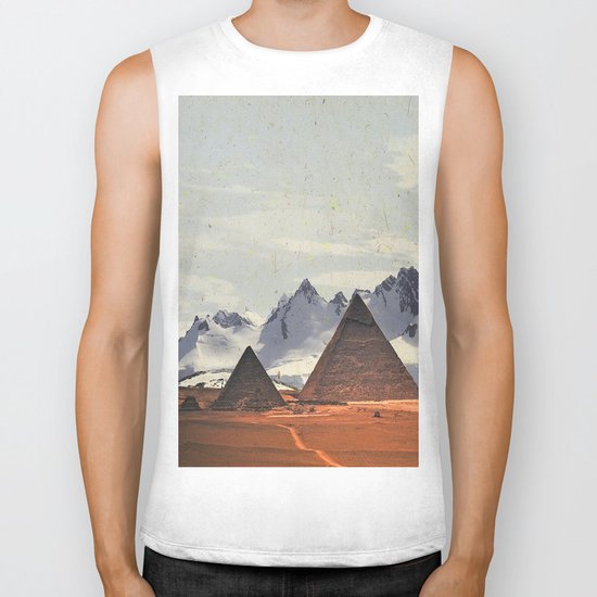 WHEN ANTARCTIC MEETS PYRAMIDS Biker Tank