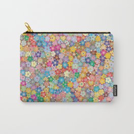 Colorful Spring Flowers Floral Pattern Abstract Happy Fun Carry-All Pouch