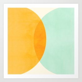 Spring Eclipse Abstract Shapes Series Art Print