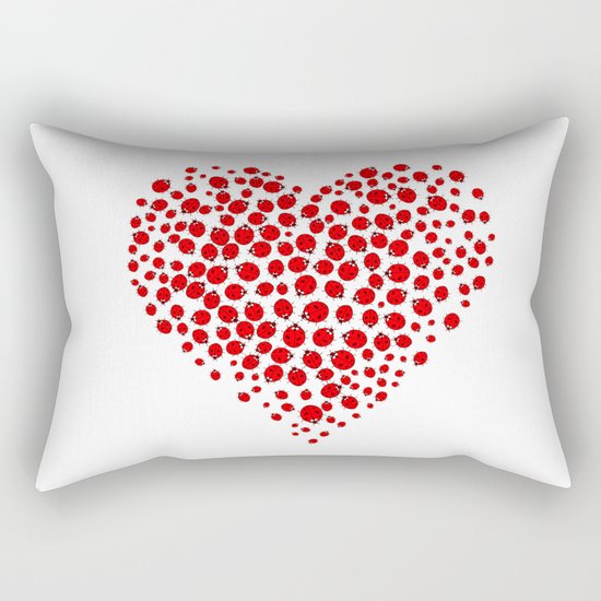 Ladybug heart Rectangular Pillow