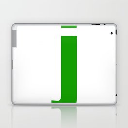 letter J (Green & White) Laptop Skin