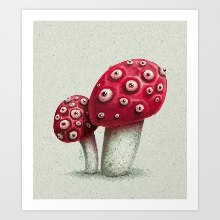 Mushroom Amanita Art Print