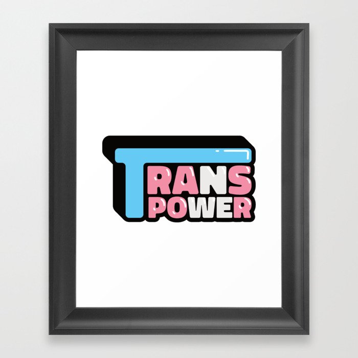Trans Power Framed Art Print