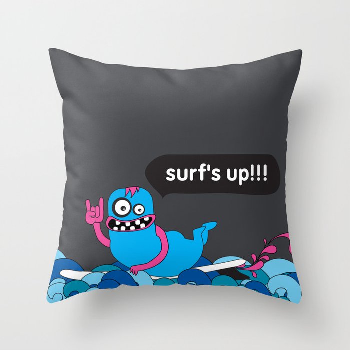 Surf's up!!! Throw Pillow