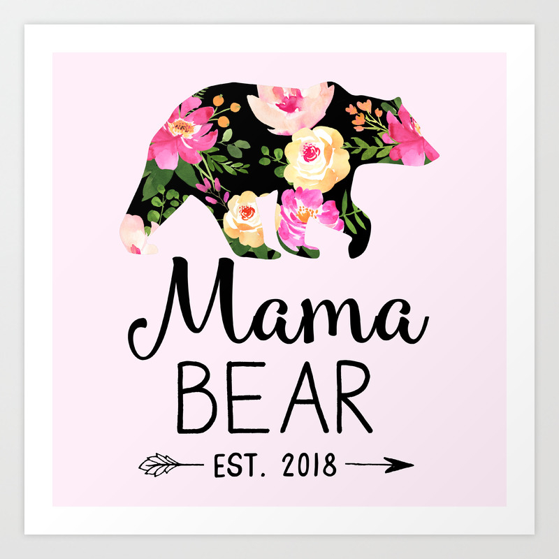 Mama Bear Art Print By Helmsayumi Society6