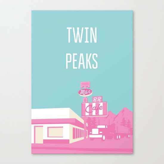 Twin Peaks Double R Diner Canvas Print