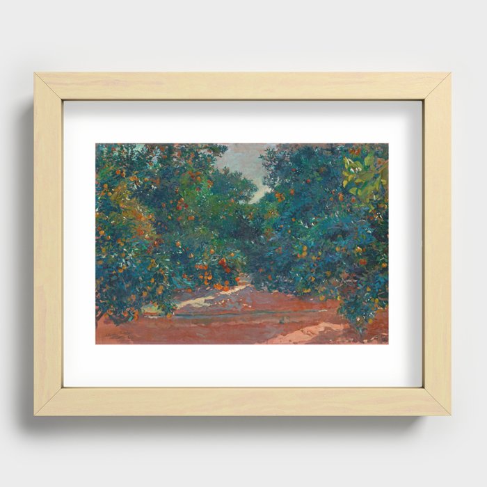 Orange Trees In Alcira byJoaquín Sorolla, 1904 Recessed Framed Print