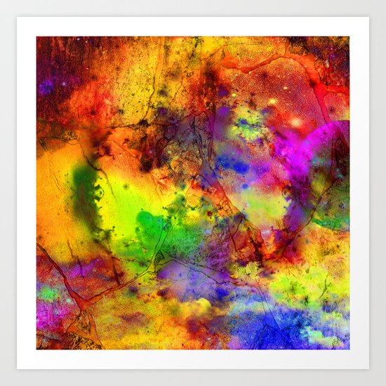 Colorful marble b Art Print