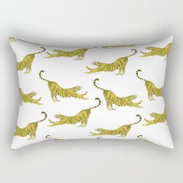 Yellow Tiger Golden Asian Tigers Art Rectangular Pillow