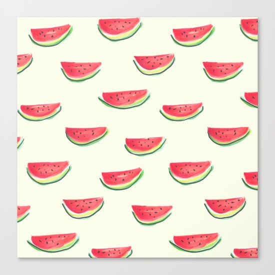 Watercolor Watermelon Canvas Print