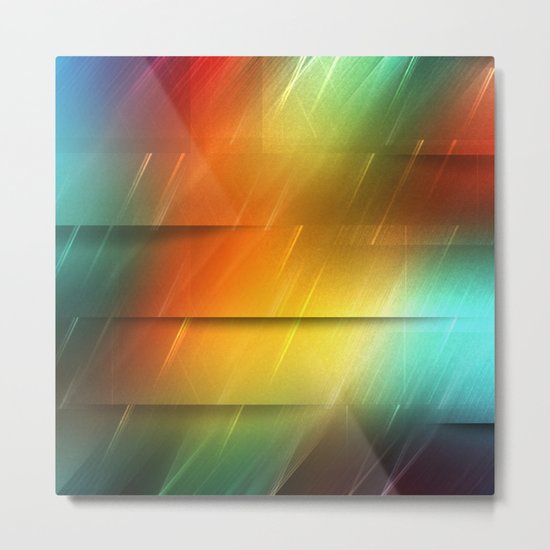 Diagonal Rainbow, 2 Metal Print