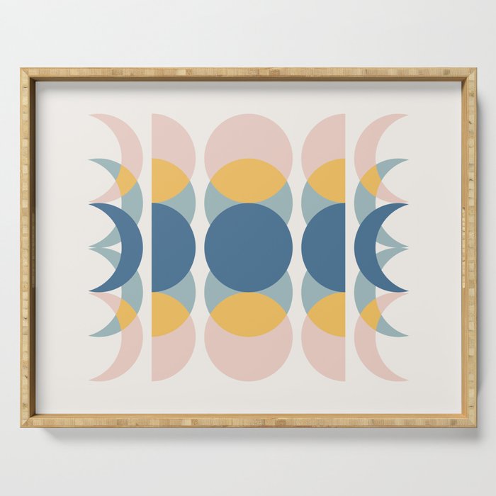 Moon Phases Abstract IV Serving Tray