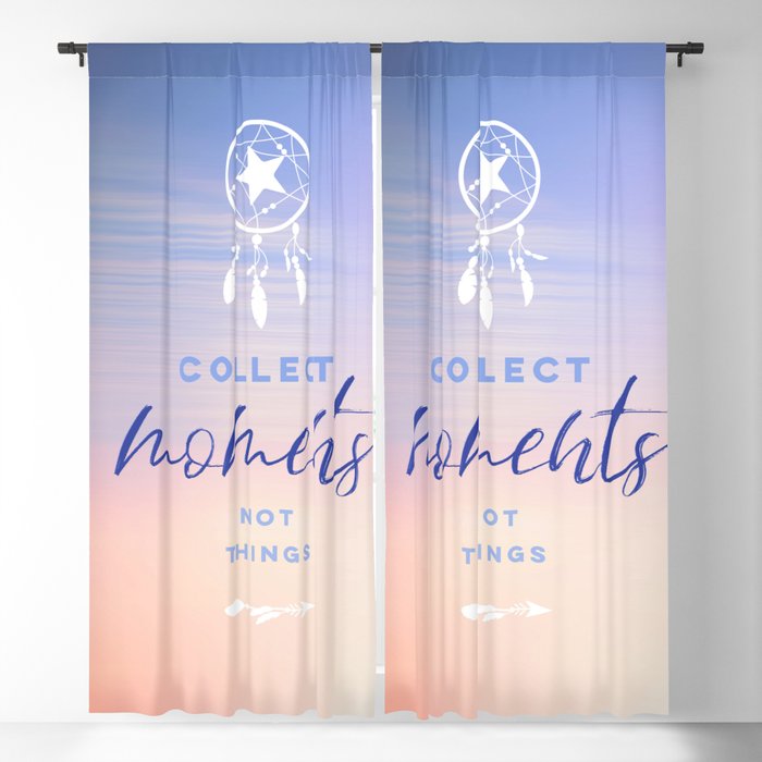 Words to live by - Collect moments Sunset Blackout Curtain