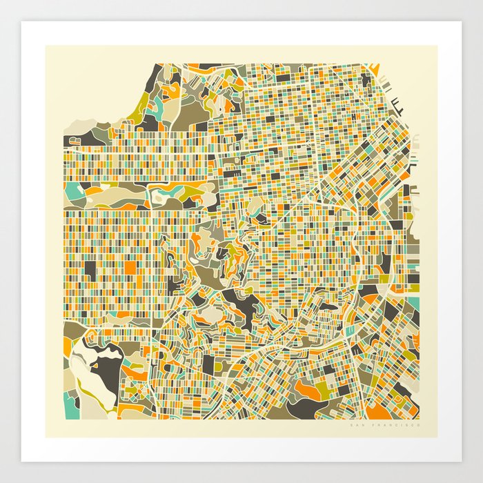 San Francisco Map Art Print
