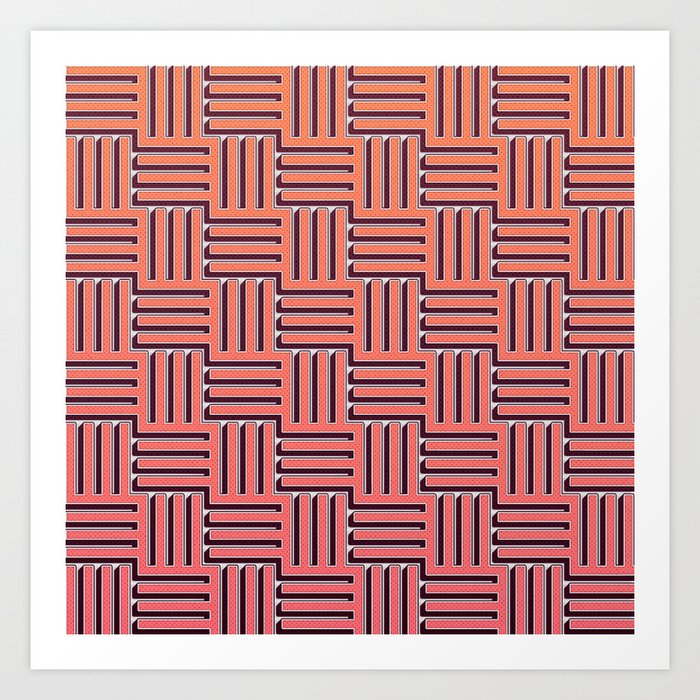 VINTAGE MAZE Art Print