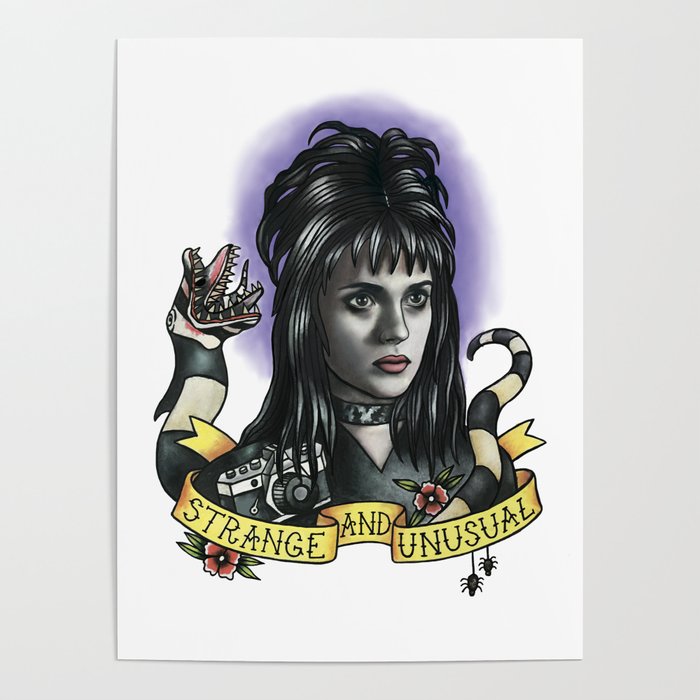 Lydia Gothic Girl Strange and Unusual Poster