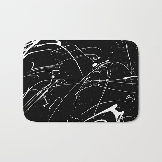 MONOCHROME SPLATTER #2 Bath Mat
