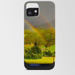 Rainbow in the mountains iPhone Card Case