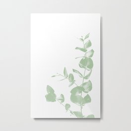 Eucalyptus Duotone 01 Metal Print | Floral, Painting, Duotone, Plant, Biophilia, Digital, Eucalyptus, Botanical, Green 