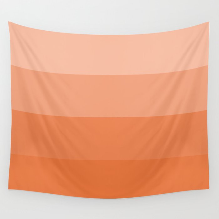 Four Shades of Orange Wall Tapestry