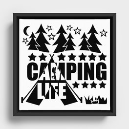 Camping Life Framed Canvas