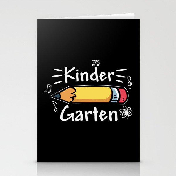 Kindergarten Pencil Stationery Cards