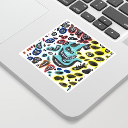 Sweet Little Monsters Pattern for Kids Sticker