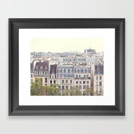 Parisian Roofs from Above Framed Art Print