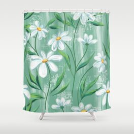 Seamless pattern with chamomiles  Shower Curtain