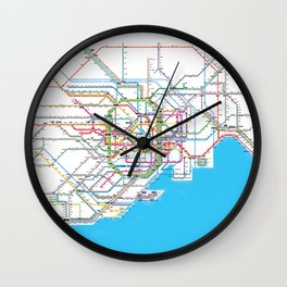 Tokyo Subway map Wall Clock