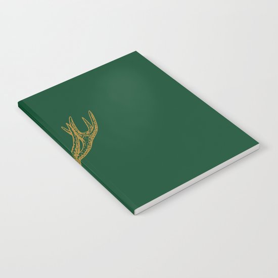 Deer Green Gold Notebook