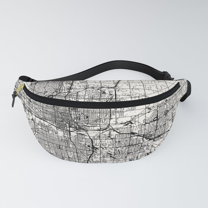 USA, Oklahoma City Map Fanny Pack