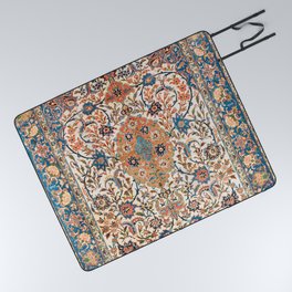 Isfahan Antique Central Persian Carpet Print Picnic Blanket