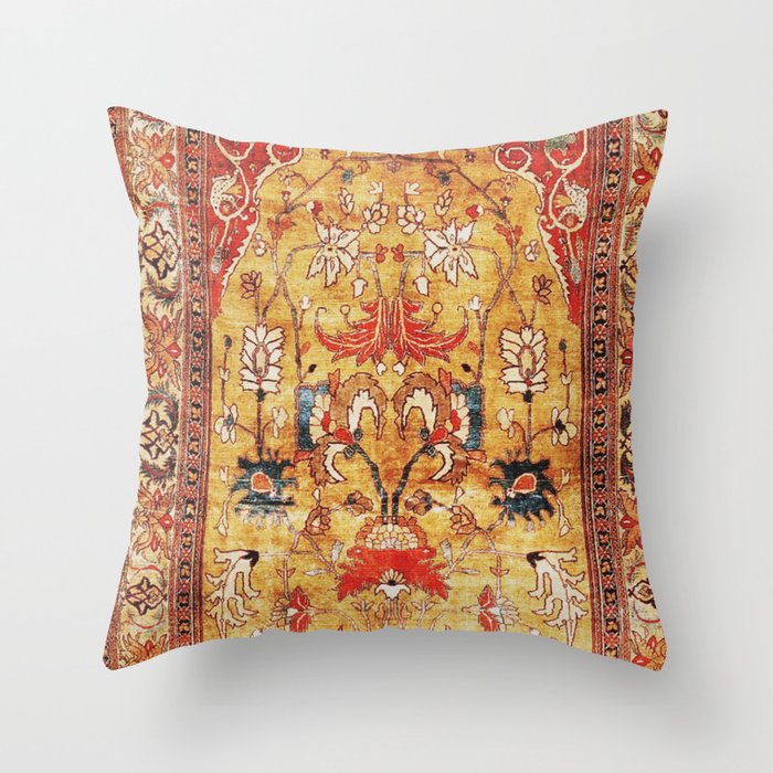 Late 19th Century Fine Tabriz Rug Print Throw Pillow