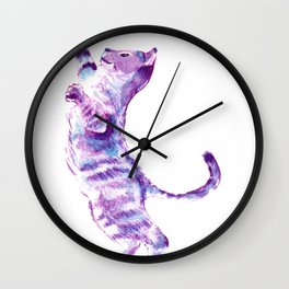 "Hug me" Cat _Very Peri Purple_ Pastel Halloween _ watercolor Wall Clock