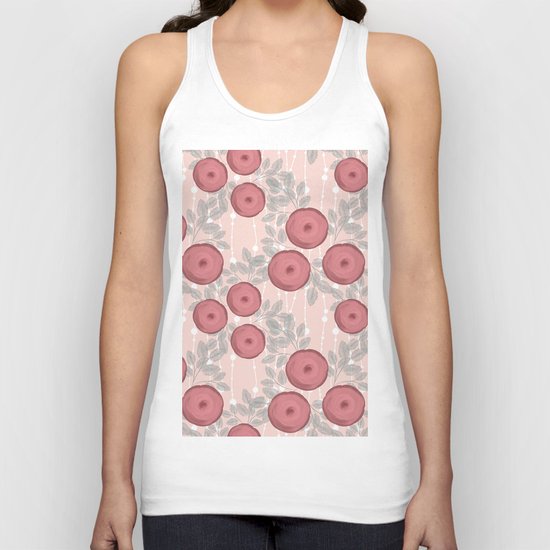 Abstract, floral pattern . Unisex Tank Top