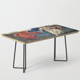 Love leading the Pilgrim Tapestry  by William Morris Coffee Table