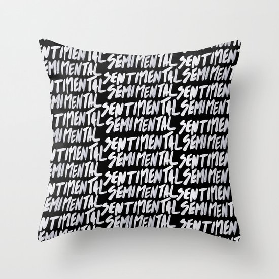 Semimental Throw Pillow