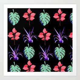 neon foliage   Art Print